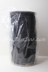 Whole Roll of 250 Metres x Braided Swimwear Elastic in 0.3cm/3mm. Black