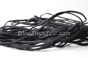 1 Metre of Soft Flat Elastic in 0.4cm/4mm in BLACK for Face Masks.