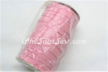 1 Metre of Braided Elastic in 0.6cm/6mm in PALE PINK.