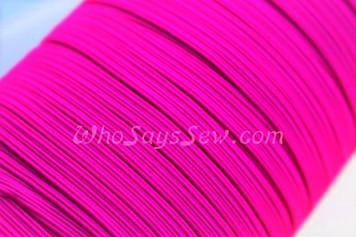 1 Metre of Braided Elastic in 0.6cm/6mm in HOT PINK.