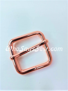 2.5cm(1") Thick Wire  Adjustable Strap Sliders in Rose Gold. Tall 2.5cm(1") Internal Height. Nickel Free