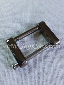 Gunmetal 2cm (3/4") Rectangle Rings with a Removeable Screw-In Bar