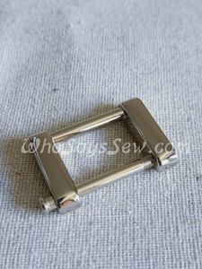 Shiny Nickel 2cm (3/4") Rectangle Rings with a Removeable Screw-In Bar