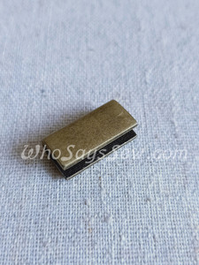 4x Straight edge  2cm(3/4") Strap Ends. Antique Brass. Alloy Cast. High Quality. 