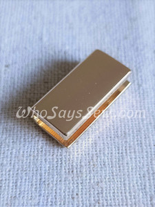 4x Straight edge 3.3cm(1 1/4") Strap Ends. Real Gold. Alloy Cast. High Quality. 