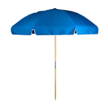 7.5 ft. Steel Commercial Grade Beach Umbrella, Ash Wood Pole, Acrylic Fabric