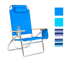 Extra Large - High Seat 3 pos Heavy Duty Beach Chair w/ Drink Holder