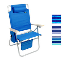 17 Inches High Off Ground 4 Reclining Position Tall Beach Chair for Adults