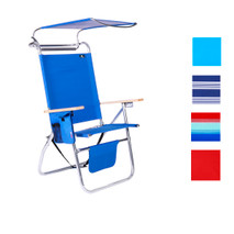 17 Inches High Seat Aluminum Big Tycoon Folding Beach Chair 250 Lbs