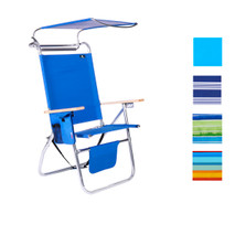 17 Inches High Seat Aluminum Big Tycoon Folding Beach Chair 250 Lbs