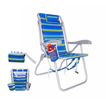 Ultimate Heavy Duty LayFlat 5 pos. Backpack Beach Chair | Insulated Cooler Pouch