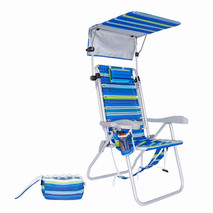 Ultimate Backpack Beach Chair with Canopy, 17" Seat Height, 5 Reclining Pos.