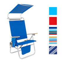 17 Inches High Seat Aluminum Big Tycoon Folding Beach Chair 250 Lbs
