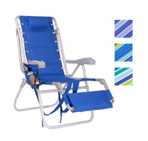 Ultimate Heavy Duty Padded Backpack Beach Chair w/ Cooler Footrest 300lb