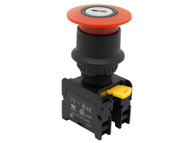 EKS-22 ATI Red 22mm Emergency Stop Push Button Switch Mushroom Key Reset