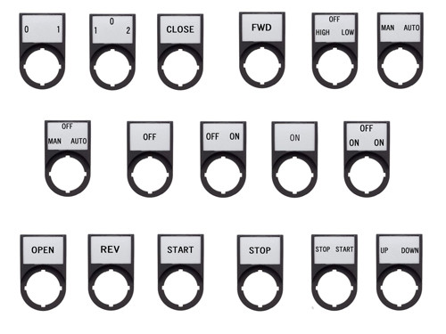 Legend Plate /"MAN AUTO/" with Holder For Use with 22mm Switches
