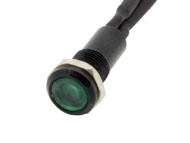 Alpinetech 6mm 1/4" 12V LED Metal Indicator Pilot Custom Dash Light Lamp with Black Bezel
