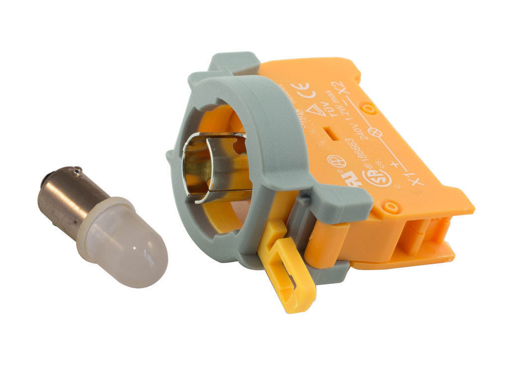 Alpinetech NPL-22 22mm 24V AC//DC LED Pilot Indicator Light Blue