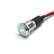 Alpinetech PL12MS 12mm 1/2" 12V LED Metal  Indicator Dash Instrument Panel Light with Symbol  (FAN)