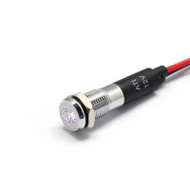 Alpinetech PL8MS 8mm 5/16" 12V LED Metal  Indicator Dash Instrument Panel Light with Symbol  (Fog Light 2)