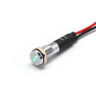 Copy of Alpinetech PL8MS 8mm 5/16" 12V LED Metal  Indicator Dash Instrument Panel Light with Symbol  (Neutral)