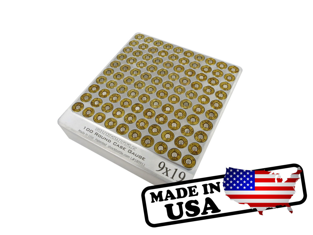 100 Round 9mm Hundo Chamber Checker Case Gauge by Shockbottle