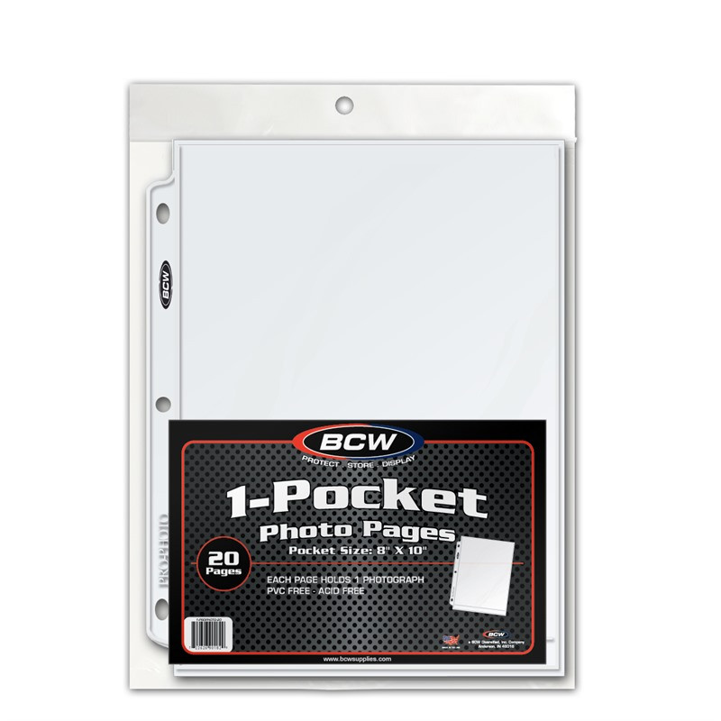 BCW PRO 1-POCKET COMIC PAGES 20 CT. PACK