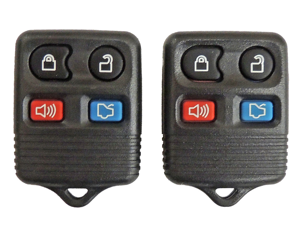 2 New Remotes Key Fobs for Ford 4 Button KeylessRemotes