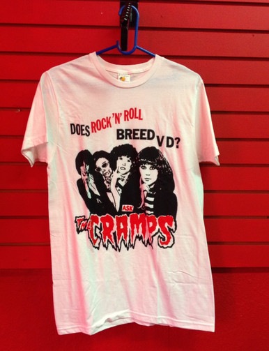 The Cramps Rock N' Roll VD T-Shirt in White