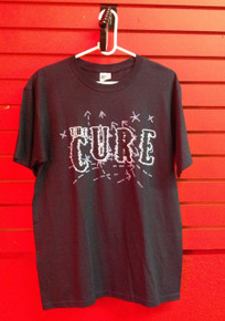 The Cure Logo on Dark Blue T-Shirt