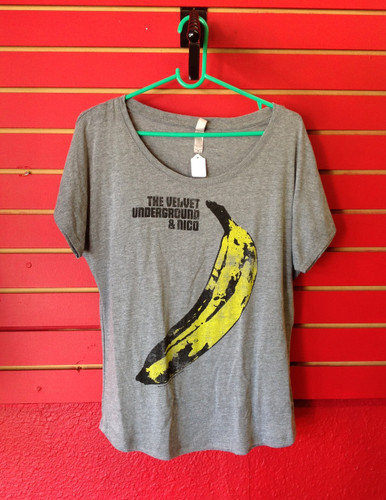 Velvet Underground Warhol Banana Girls Cut T-Shirt in Grey