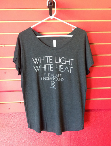 Velvet Underground White Light Girls Cut T-Shirt in Dark Grey
