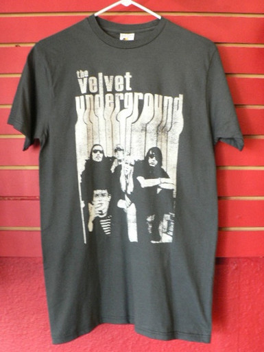 Velvet Underground with Nico Drippy Letters T-Shirt in Grey Medium