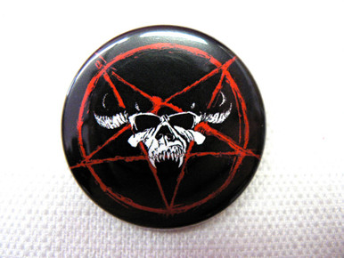 Glenn Danzig Skull Logo and Pentagram Pin