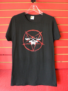 Danzig Skull Logo with Pentagram Girls Ladies Womens Babydoll T-Shirt front