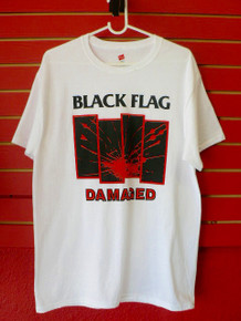Black Flag Bars Logo Damaged T-Shirt SST Records