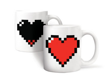 Video Game Pixel Heart Morph Mug