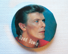 BIG Vintage Early 80s David Bowie Pin / Button / Badge