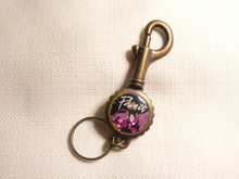 Vintage 80s Prince - Purple Rain - Prism Style Button / Pin Keychain with Bottle Opener