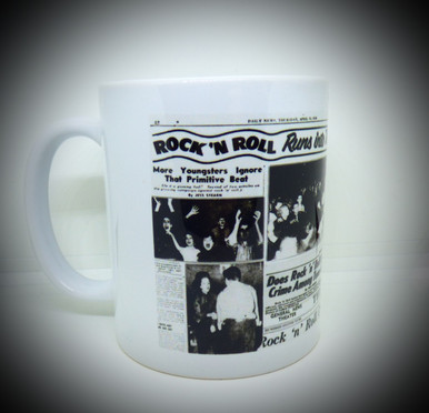Vintage Look 50s Rock N Roll Headlines - Coffee / Tea / Beverage Mug