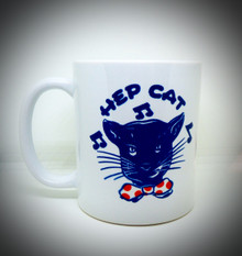 Vintage 1950s Hep Cat / Music / Bow Tie / Beatnik / Jazz - Coffee / Tea / Beverage Mug