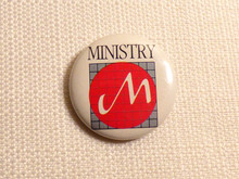 Vintage Deadstock Early 80s Ministry Logo - With Sympathy Era Pin / Button / Badge