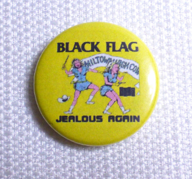 Vintage Early 90s Black Flag - Jealous Again EP (1980) - Pin / Button / Badge