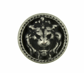 Antique Silver Lion Metal Shank Buttons -14mm - 9/16 inch