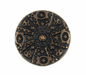 Fireworks Pattern Copper Metal Shank Buttons - 15mm - 5/8 inch
