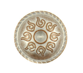 Fire Wheel Design Copper White Metal Shank Buttons - 20mm - 3/4 inch