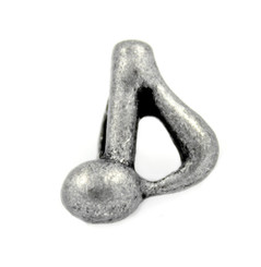 Musical Note Antique Silver Metal Shank Buttons - 18mm - 11/16 inch