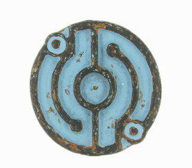 Circuit Blue Patina Metal Shank Buttons - 20mm - 3/4 inch