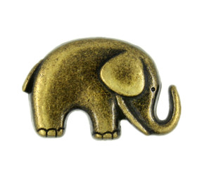 Antique Brass Elephant Metal Shank Buttons - 20mm - 3/4 inch