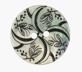Flower Mandala Shell Buttons - 20mm - 3/4 inch